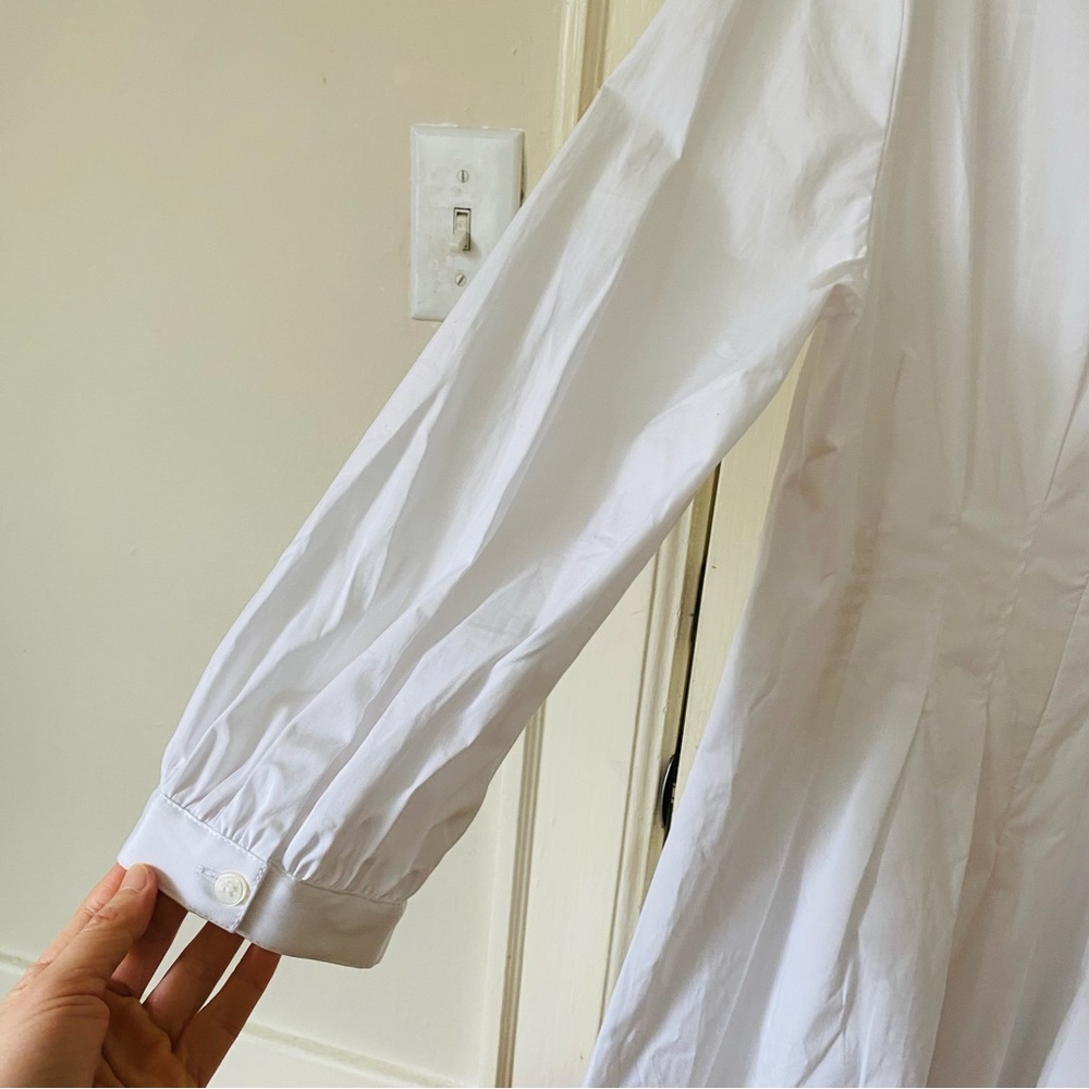 $498 NWT Veronica Beard White Torres Long Sleeve Stretchy Pleated Mini Dress 14 - Picture 11 of 14